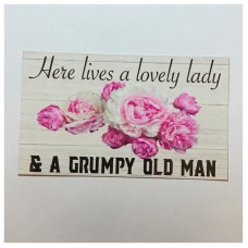 Welcome Lovely Lady Grumpy Old Man Live Sign Wall Plaque or Hanging Home Chic    302398779121